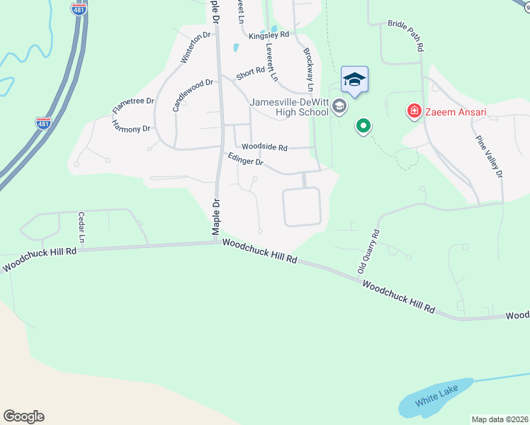 map of restaurants, bars, coffee shops, grocery stores, and more near 111 Woodberry Lane in Fayetteville