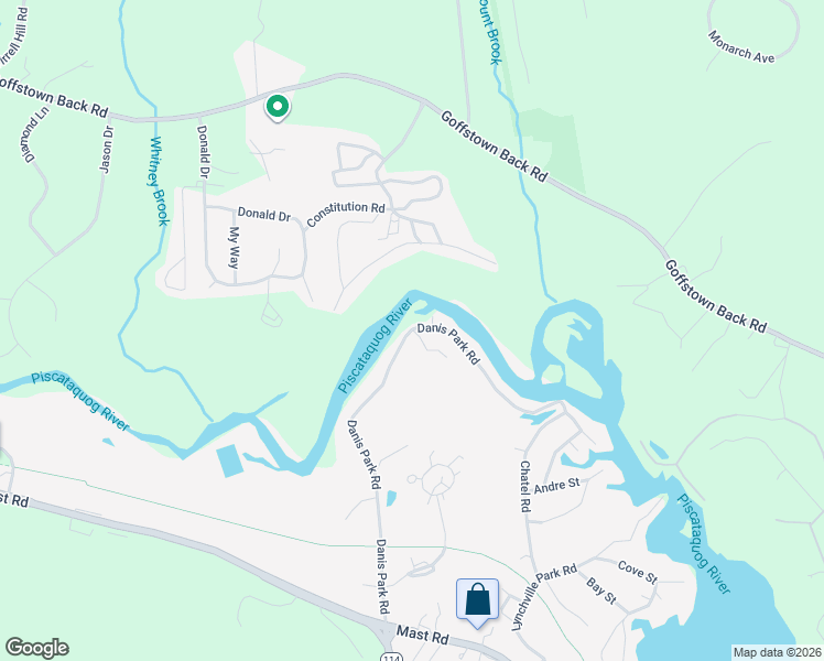 map of restaurants, bars, coffee shops, grocery stores, and more near 104 Danis Park Rd in Goffstown
