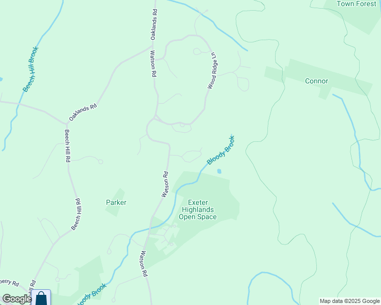 map of restaurants, bars, coffee shops, grocery stores, and more near 5 Rocky Ridge Circle in Exeter