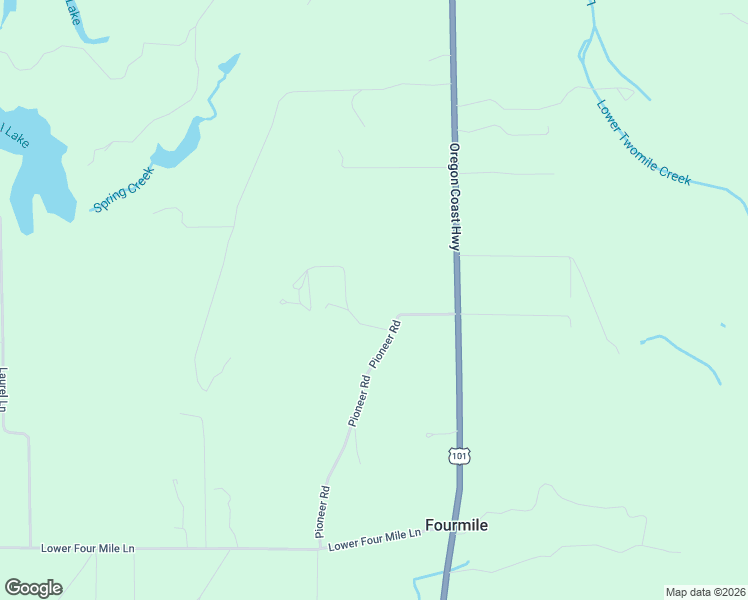 map of restaurants, bars, coffee shops, grocery stores, and more near 51520 Pioneer Road in Bandon