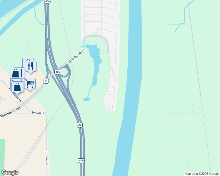 map of restaurants, bars, coffee shops, grocery stores, and more near 119 Midland Place in Welland