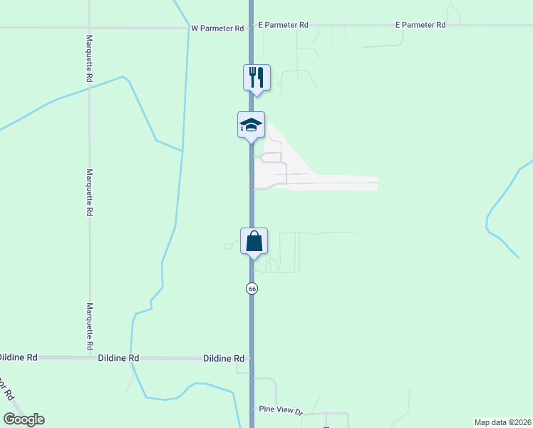 map of restaurants, bars, coffee shops, grocery stores, and more near 1920 North State Road in Ionia