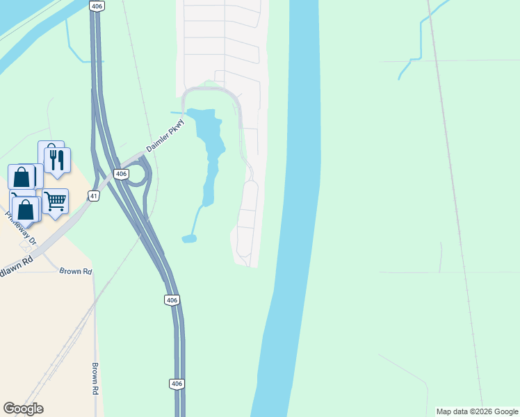 map of restaurants, bars, coffee shops, grocery stores, and more near 106 Shoreview Drive in Welland