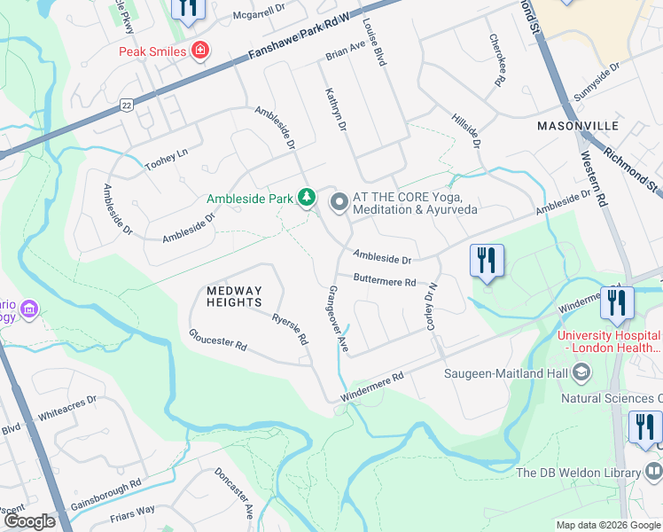 map of restaurants, bars, coffee shops, grocery stores, and more near 453 Grangeover Avenue in London