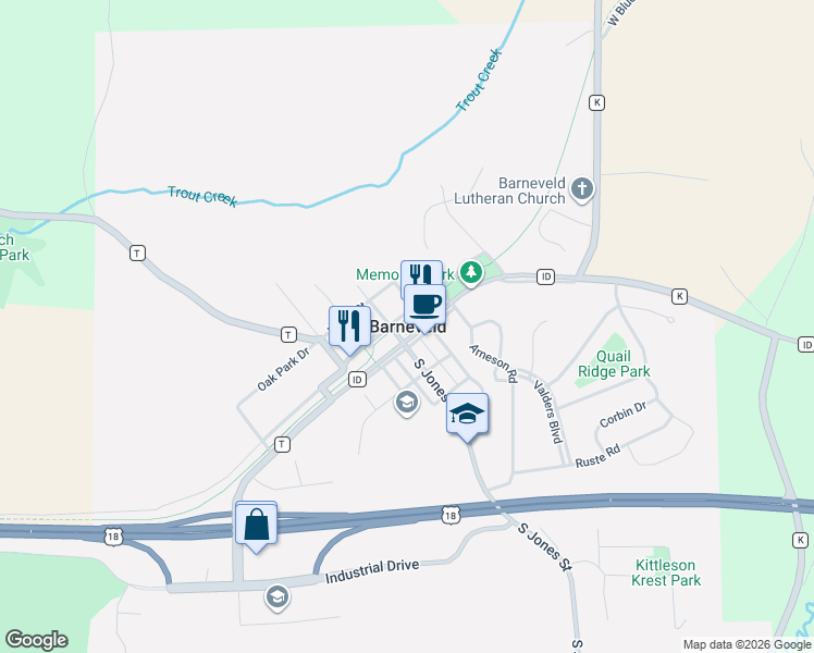 map of restaurants, bars, coffee shops, grocery stores, and more near in Barneveld