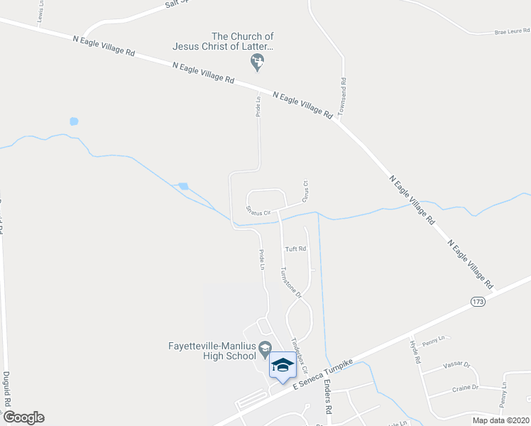map of restaurants, bars, coffee shops, grocery stores, and more near 9122 Stratus Circle in Manlius