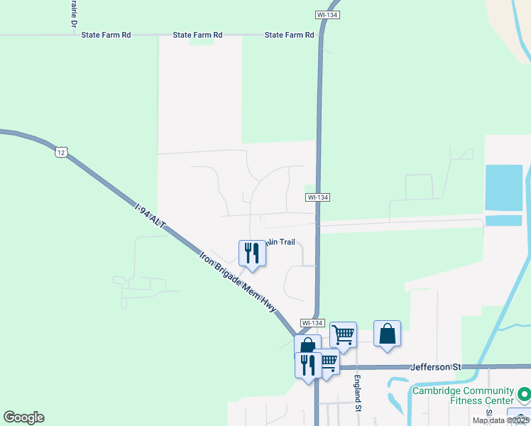 map of restaurants, bars, coffee shops, grocery stores, and more near 704 Vineyard Drive in Cambridge