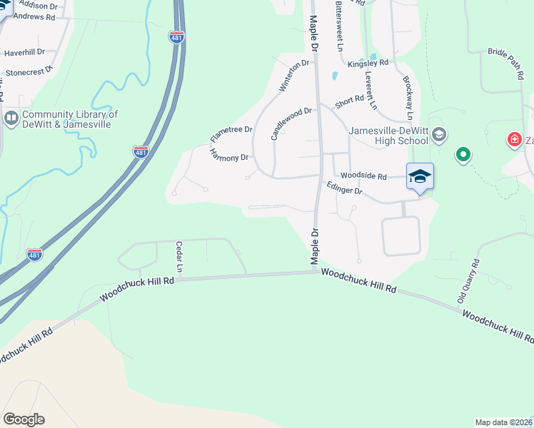 map of restaurants, bars, coffee shops, grocery stores, and more near 15 Bovington Lane in Fayetteville
