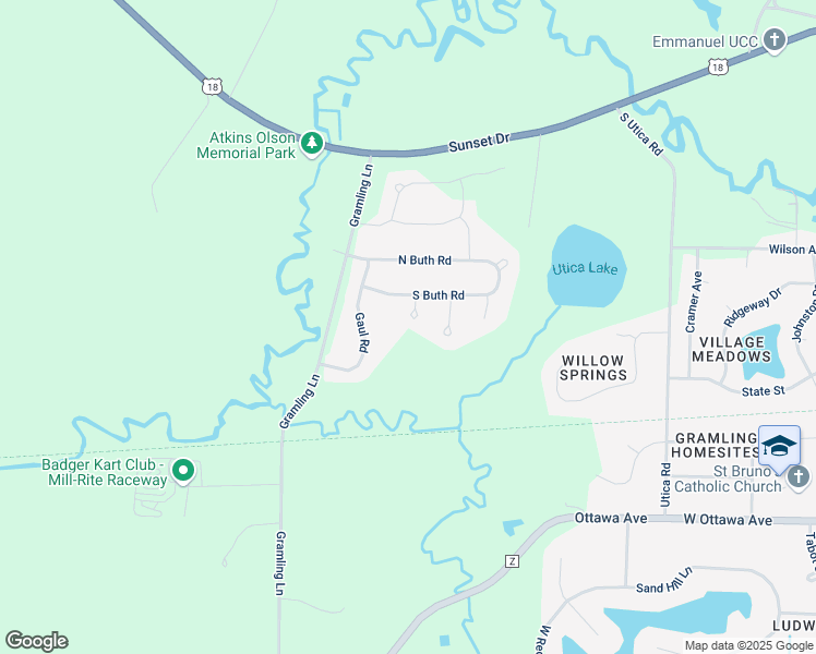 map of restaurants, bars, coffee shops, grocery stores, and more near 133 Arnold Court in Dousman