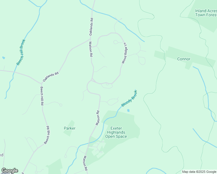 map of restaurants, bars, coffee shops, grocery stores, and more near 5 Rocky Ridge Circle in Exeter