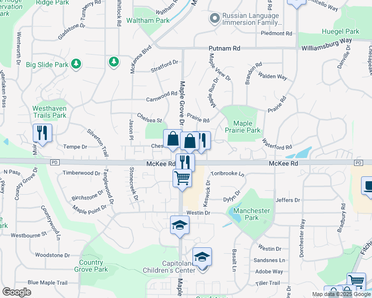 map of restaurants, bars, coffee shops, grocery stores, and more near in Madison