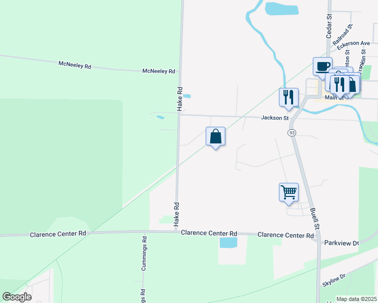 map of restaurants, bars, coffee shops, grocery stores, and more near 3 Brodies Way in Akron