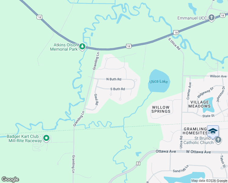 map of restaurants, bars, coffee shops, grocery stores, and more near 146 Lester Court in Dousman