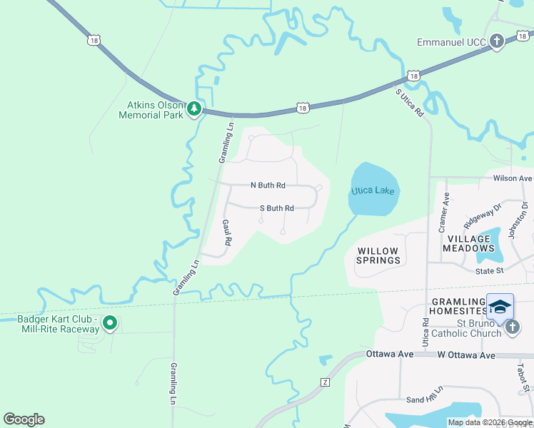 map of restaurants, bars, coffee shops, grocery stores, and more near 146 Lester Court in Dousman
