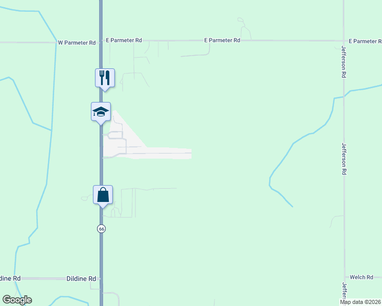map of restaurants, bars, coffee shops, grocery stores, and more near 499 Cedar St in Ionia