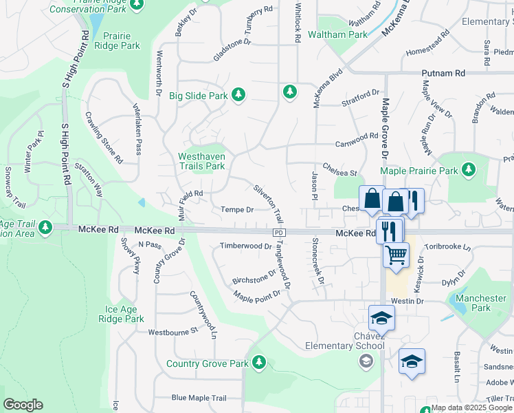 map of restaurants, bars, coffee shops, grocery stores, and more near 7110 Tempe Dr in Madison