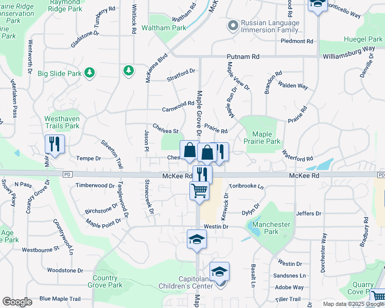 map of restaurants, bars, coffee shops, grocery stores, and more near in Madison
