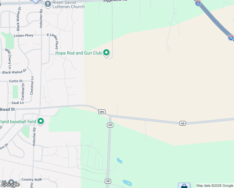 map of restaurants, bars, coffee shops, grocery stores, and more near 3424 County Highway MN in McFarland