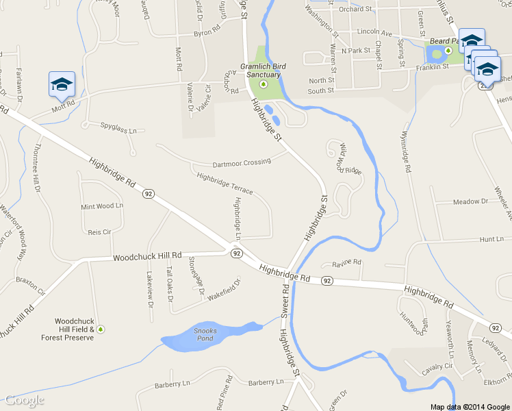 map of restaurants, bars, coffee shops, grocery stores, and more near 7405 Highbridge Terrace in Fayetteville