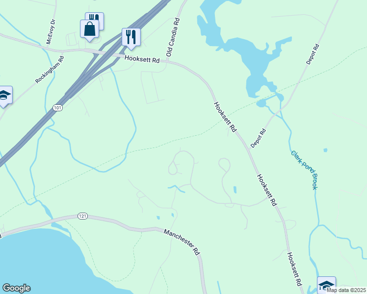 map of restaurants, bars, coffee shops, grocery stores, and more near 126 Forest Drive in Auburn