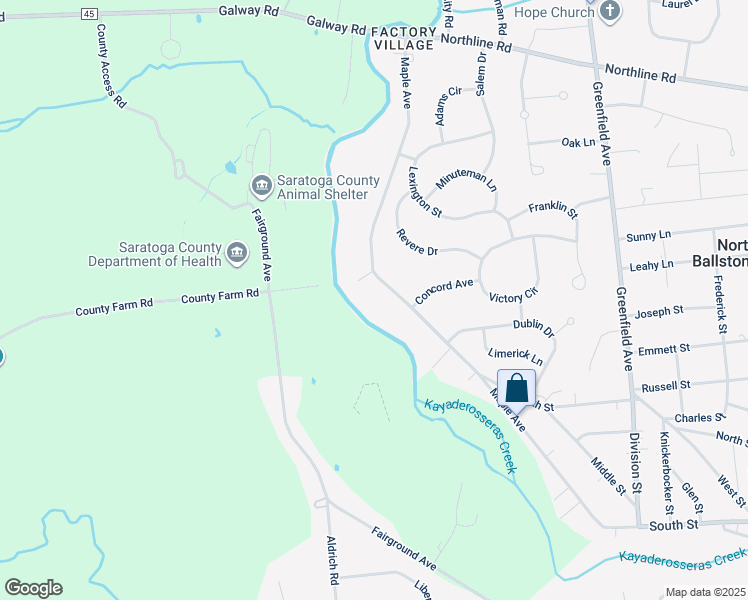 map of restaurants, bars, coffee shops, grocery stores, and more near 251 Maple Avenue in Ballston Spa