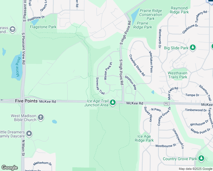 map of restaurants, bars, coffee shops, grocery stores, and more near 3022 Winter Park Place in Madison