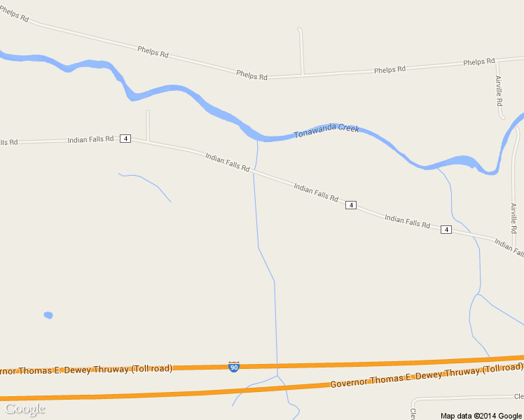 map of restaurants, bars, coffee shops, grocery stores, and more near 1688 Indian Falls Road in Corfu