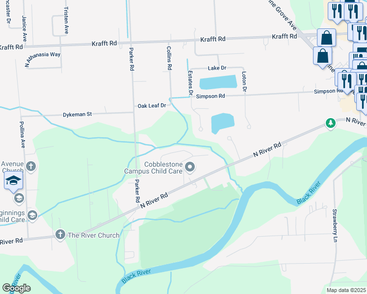 map of restaurants, bars, coffee shops, grocery stores, and more near 3354 Lomar Drive in Fort Gratiot Township