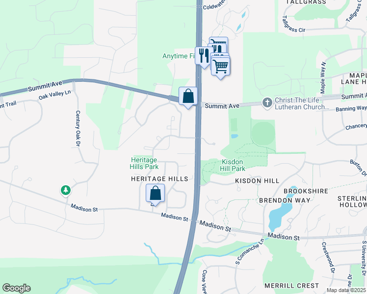 map of restaurants, bars, coffee shops, grocery stores, and more near 3212 Fiddlers Creek Drive in Waukesha