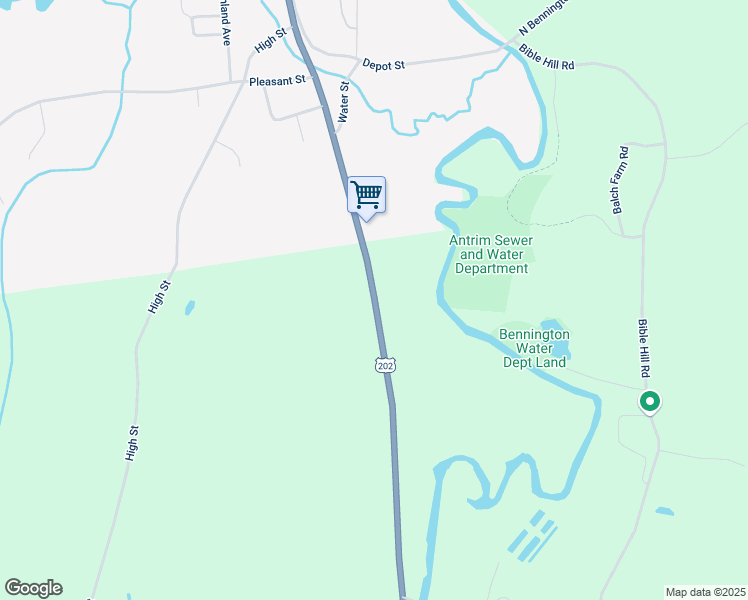 map of restaurants, bars, coffee shops, grocery stores, and more near 514 U.S. 202 in Bennington