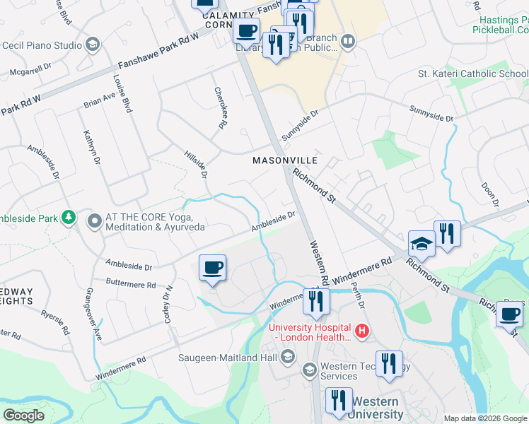 map of restaurants, bars, coffee shops, grocery stores, and more near 230 Saint Bees Close in London
