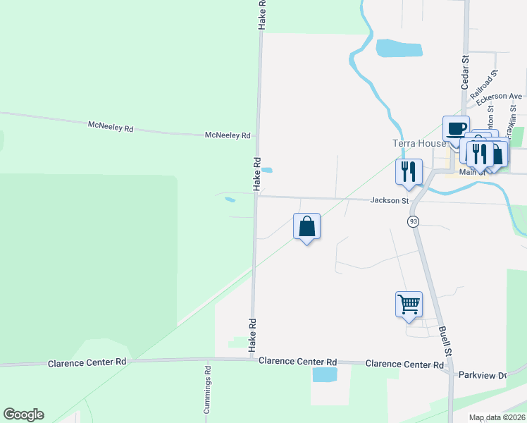 map of restaurants, bars, coffee shops, grocery stores, and more near 6335 Hake Road in Akron