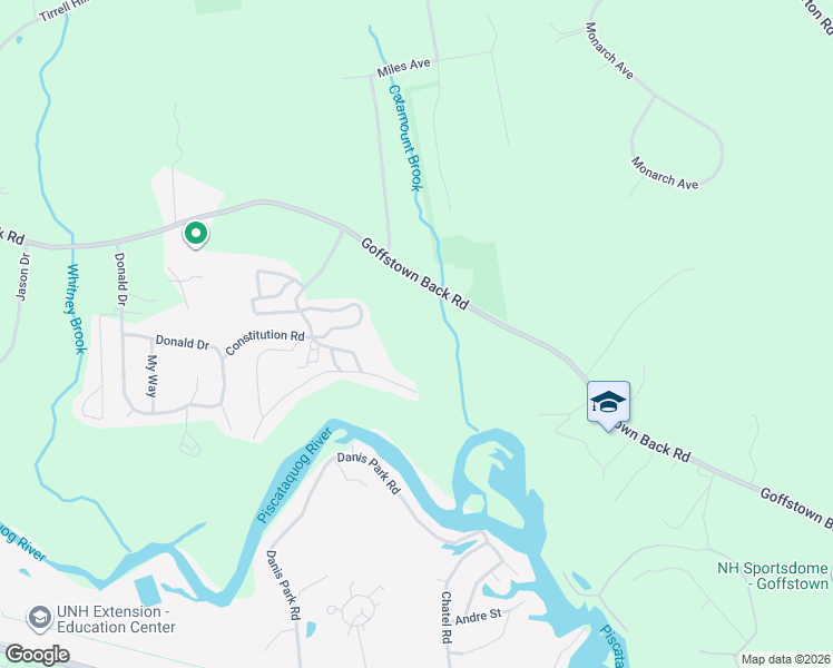 map of restaurants, bars, coffee shops, grocery stores, and more near 182 Goffstown Back Road in Goffstown