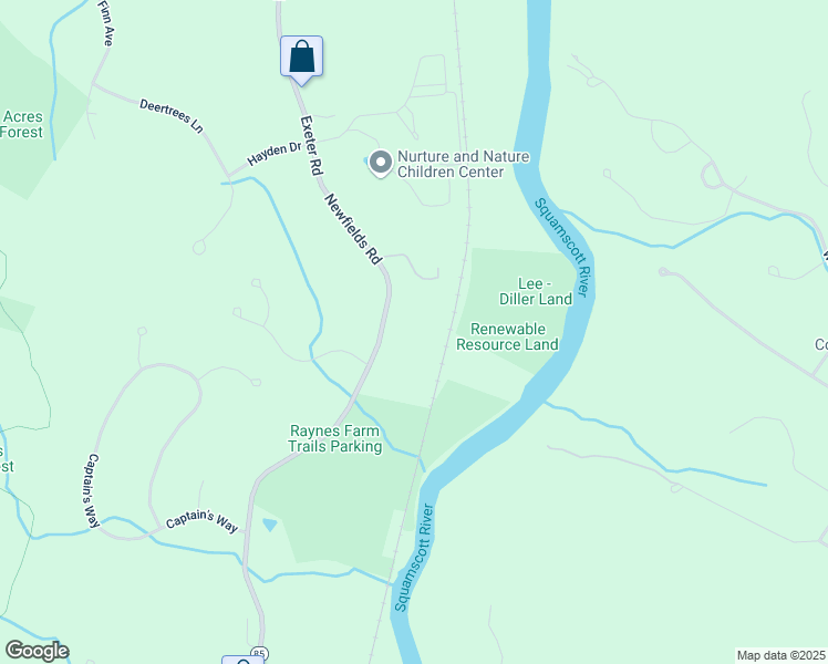 map of restaurants, bars, coffee shops, grocery stores, and more near 79 Newfields Road in Exeter