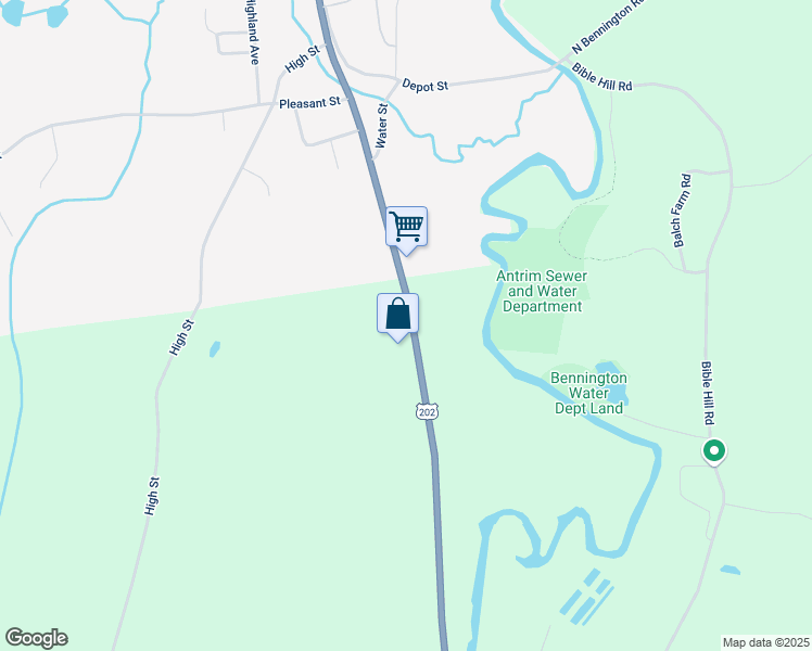 map of restaurants, bars, coffee shops, grocery stores, and more near 514 U.S. 202 in Bennington