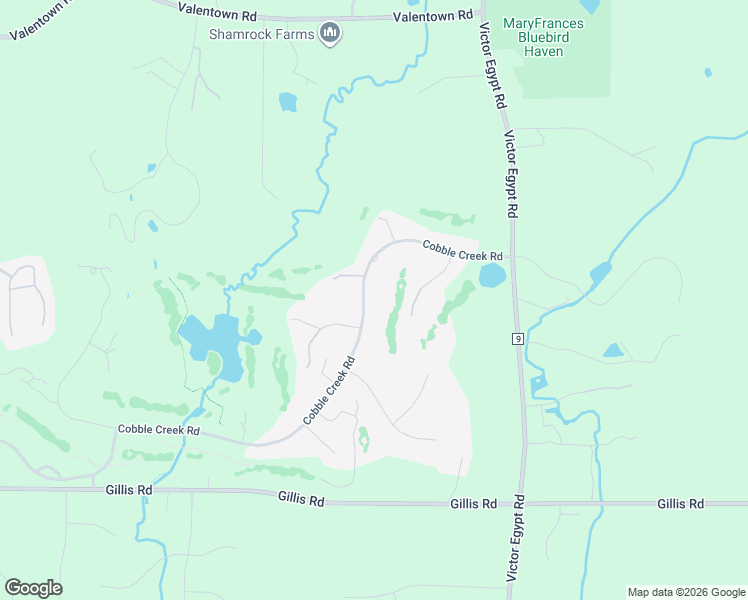 map of restaurants, bars, coffee shops, grocery stores, and more near 47 Cobble Creek Road in Victor