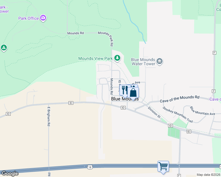 map of restaurants, bars, coffee shops, grocery stores, and more near 2991 Mounds View Road in Barneveld