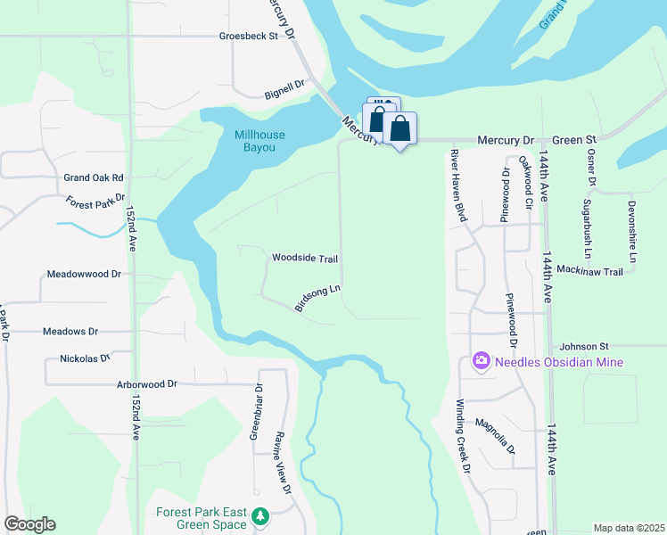 map of restaurants, bars, coffee shops, grocery stores, and more near 14810 Woodside Trail in Grand Haven