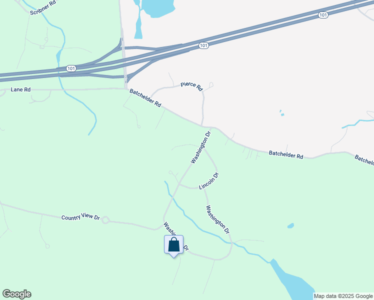 map of restaurants, bars, coffee shops, grocery stores, and more near 4 Coolidge Way in Raymond