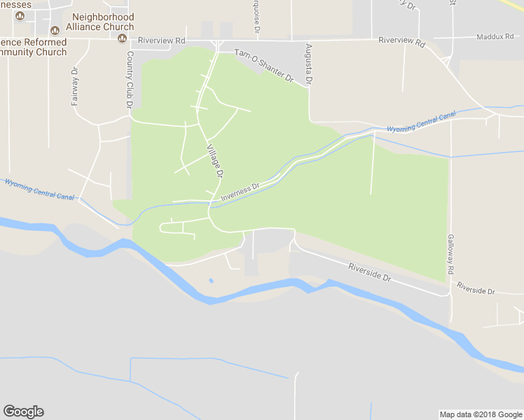 map of restaurants, bars, coffee shops, grocery stores, and more near 3914 Village Drive in Riverton