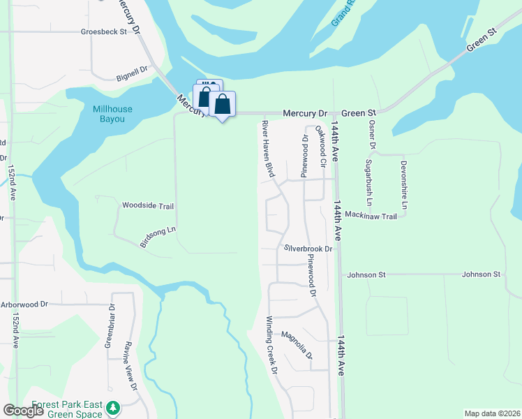 map of restaurants, bars, coffee shops, grocery stores, and more near 13637 Clearwater Lane in Grand Haven