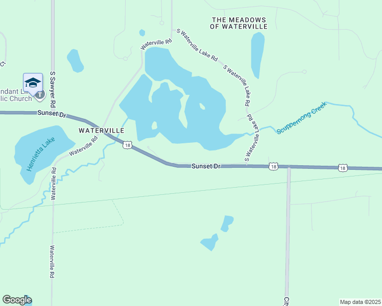 map of restaurants, bars, coffee shops, grocery stores, and more near 34330 Sunset Drive in Oconomowoc