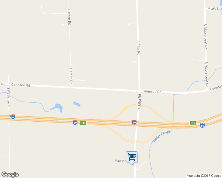 map of restaurants, bars, coffee shops, grocery stores, and more near 5604 Genesee Road in Lapeer