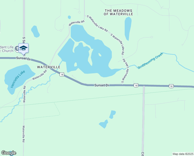 map of restaurants, bars, coffee shops, grocery stores, and more near 34330 Sunset Drive in Oconomowoc