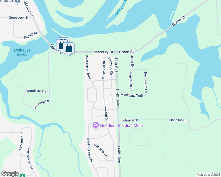map of restaurants, bars, coffee shops, grocery stores, and more near 13755 144th Avenue in Grand Haven