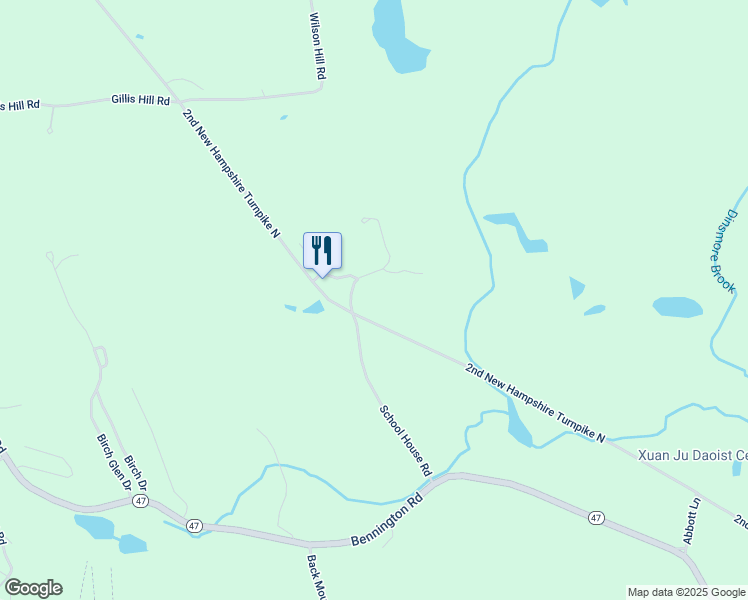 map of restaurants, bars, coffee shops, grocery stores, and more near 736 2nd New Hampshire Turnpike North in Francestown