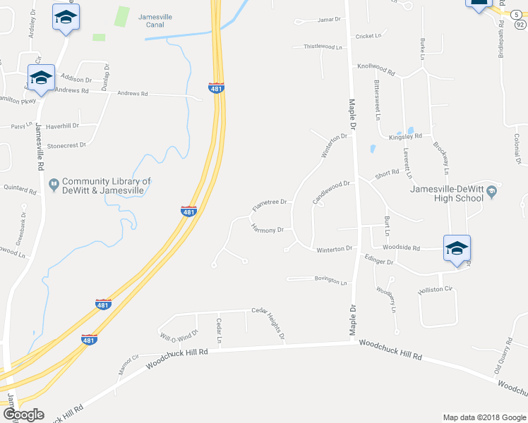map of restaurants, bars, coffee shops, grocery stores, and more near 6753 Flametree Drive in Fayetteville
