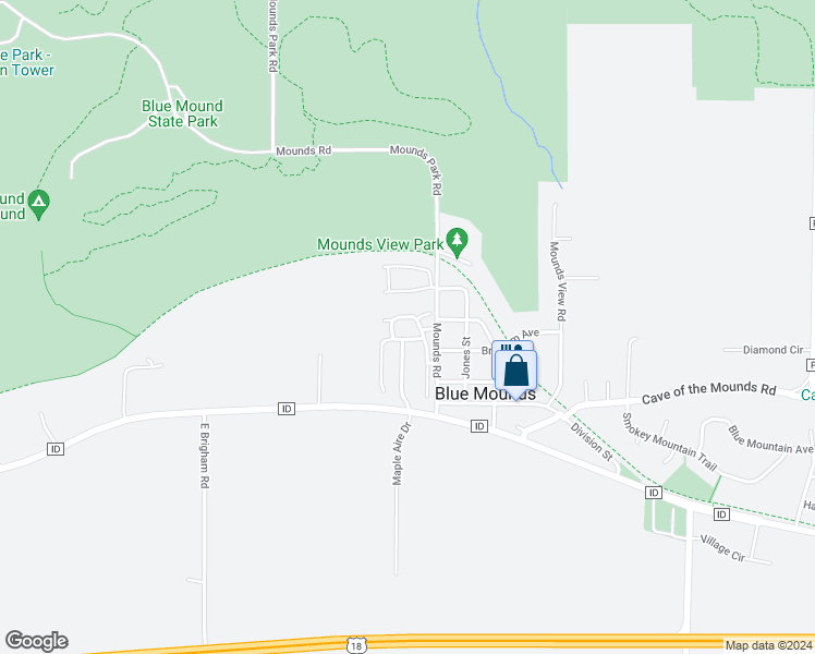 map of restaurants, bars, coffee shops, grocery stores, and more near 60 Apple Hill Drive in Blue Mounds