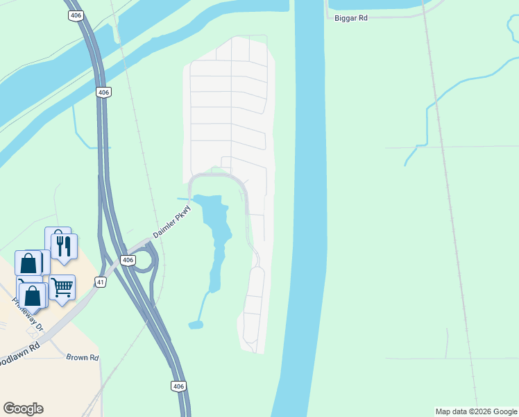 map of restaurants, bars, coffee shops, grocery stores, and more near 32 Magnolia Lane in Welland