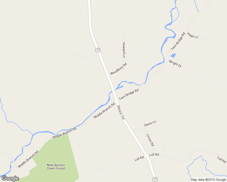 map of restaurants, bars, coffee shops, grocery stores, and more near 461 Weare Road in New Boston